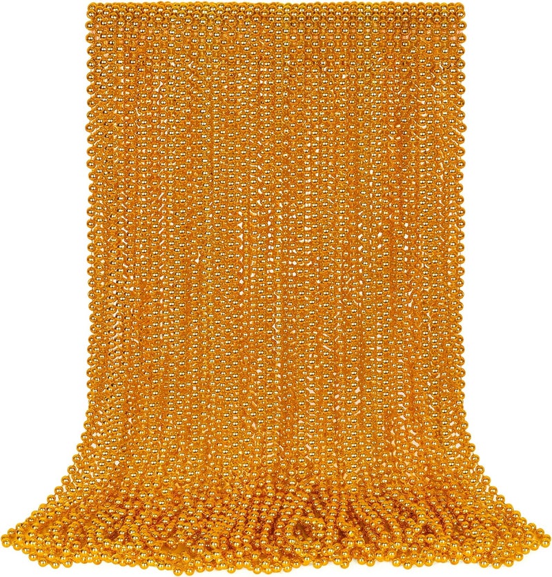 VLUV 36Pcs Beaded Necklace, Mardi Gras Beads Necklaces Accessories, 33 Inch Bead Costume for Women Man, Festival Parade Throw Supplies - Image 1